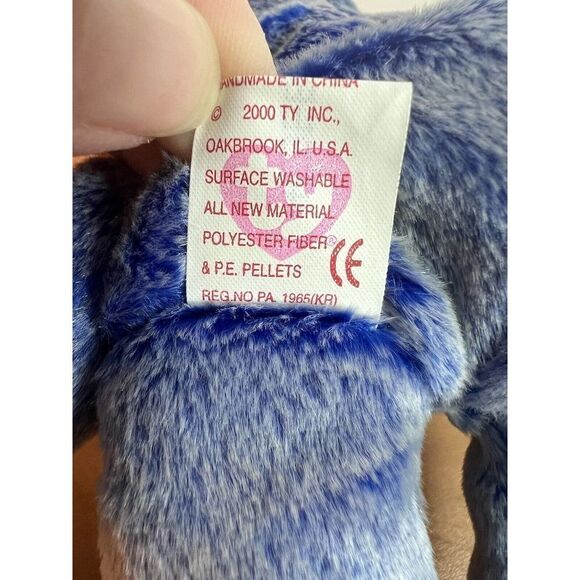 RETIRED 2000 TY Beanie Babies PERIWINKLE E-Bear Online Exclusive Collectible - Picture 9 of 9